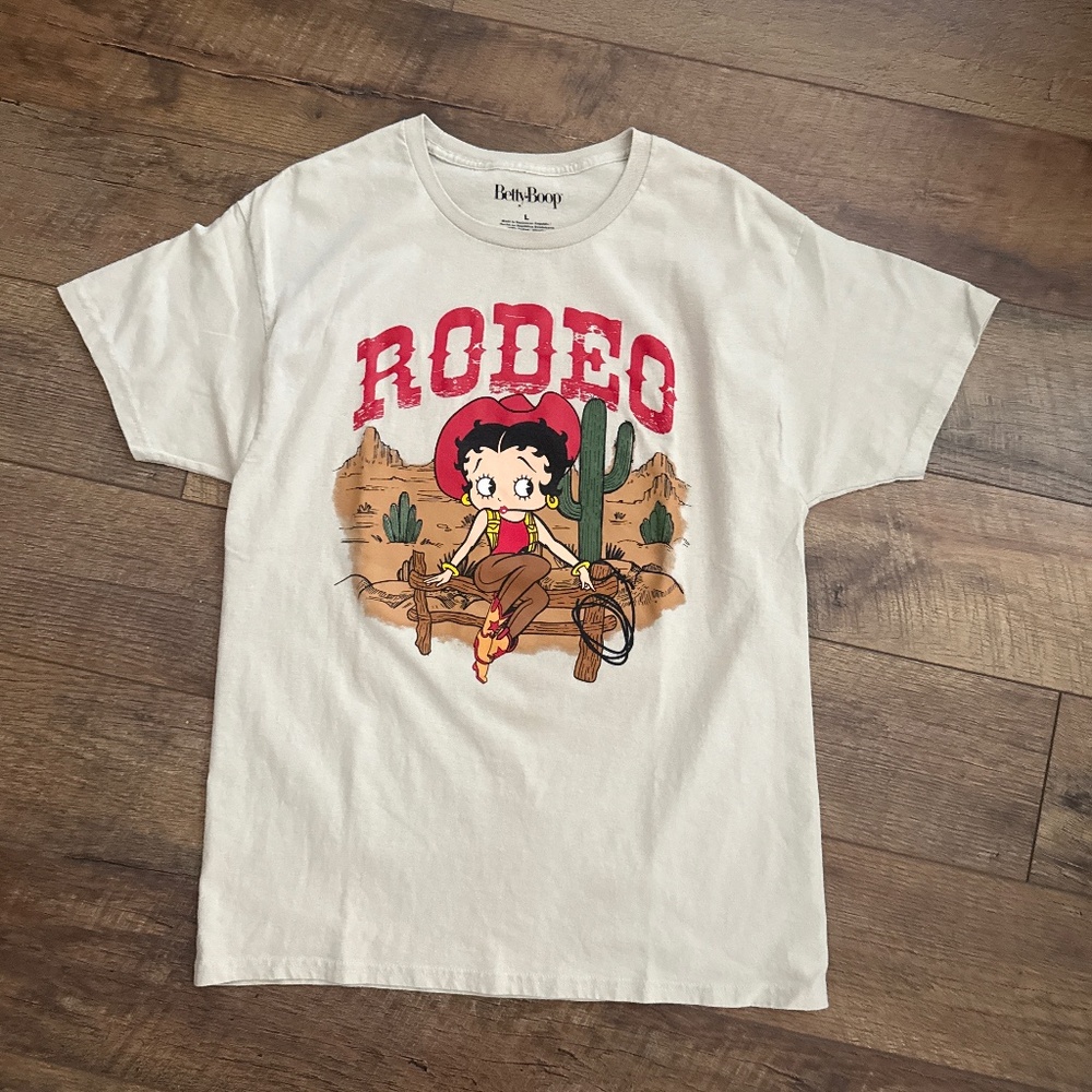 Betty Boop T Shirt Ride ‘Em Cowboy Size Large